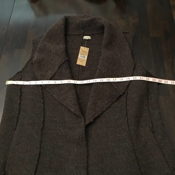 Daniel Cremieux Long Draped Open Front Vest Wool Blend Size L NWT - Picture 8 of 10